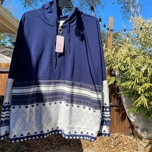 CAMO VINTAGE Navy Blue Hoodie | Large